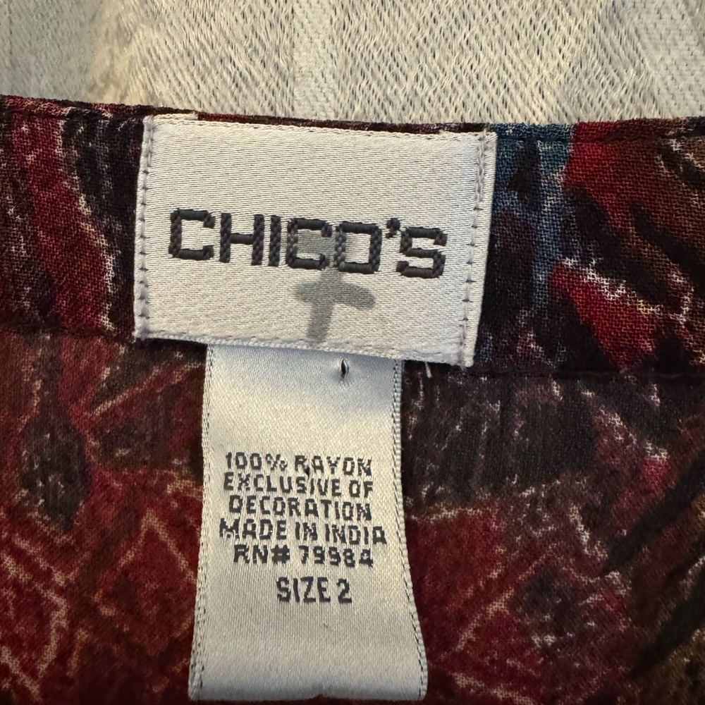 Chico's Multicolor Patterned Blouse - image 2